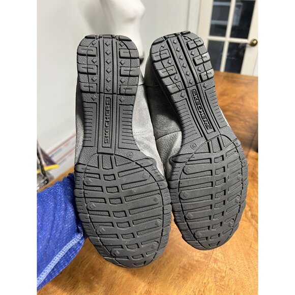Skechers Bikers Women’s US 9 W Gray  Suede Slip-On Relaxed Fit Casual Shoe Flats - Picture 6 of 7